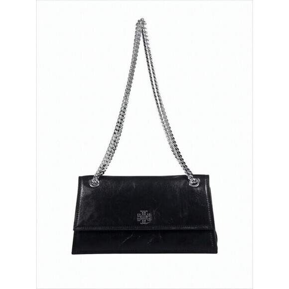 Tory Burch Handbags - Tory Burch Rectangular Lambskin Leather Shoulder Bag With Metallic Logo - NWT